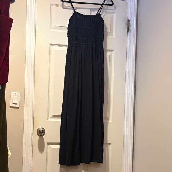 American Eagle Outfitters Dresses & Skirts - American Eagle Outfitters Smocked Maxi Dress with Spaghetti Straps in Black S